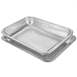 Mugs Deep Fry Basket Frying Net Mesh Oven Air Fryer Tray Container Stainless Steel Chip Strainer Metal Food Containers