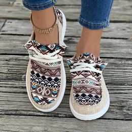 Casual Shoes Comemore 2024 Large Size Ethnic Style Flat Bottom Women's Spring Breathable Soft Lazy Shoe Sneaker Sport