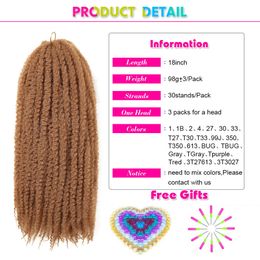 human curly wigs Wig female kinky Afro twist braid high temperature silk explosion braid big caterpillar long curly hair