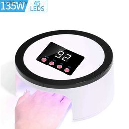 Nail Dryers LINMANDA Uv Led Lamp For Nail Manicure 45 Leds Professional Gel Polish Drying Lamps With Timer Smart Sensor Y240419