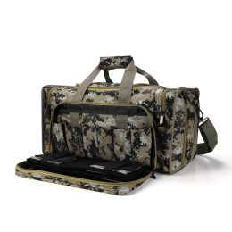 Packs Tactical Gun Range Bag Shooting Duffle Bags for Handguns Pistols with Lockable Zipper and Heavy Duty Antiskid Feet(camouflage)