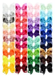 40 Bulk Small Toddler Ribbon Bows With Alligator Hair Clips Solid Childrens Hair Bows For Pigtails Little Girls Accessories2724837