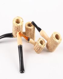 Corn Cob Pipe Disposable Natural Corncob Herb Tobacco Hammer Spoon Cigarette Filter Pipes Tools Accessories 4 Sizes Choose9430891