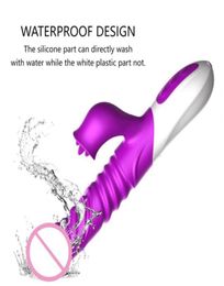 Anime G Spot Masturbator 7frequency Vibration Telescopic Tongue Vibrator Heating Clit Stimulator Masturbator Massage Stick for2532324211