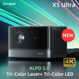 Dangbei X5 Ultra 4K 프로젝터 트리플 컬러 레이저+트리플 컬러 LED 3840 X 2160 DLP 비디오 3D 비머 안드로이드 영화관 홈 시어터