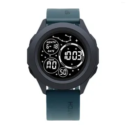 Wristwatches Men's Sports Digital Watches Shockproof Round Dial 50m Waterproof Light-up Wristwatch For Time And Schedule Organise