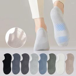 Men's Socks 5 Pairs Of High Quality Fashion Men Boat Summer Non-Slip Silicone Invisible Cotton Ankle Slippers Meias