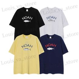 Men's T-Shirts Small print Noah T-shirt mens and womens daily casual round neck short sleeved Sve top T240419