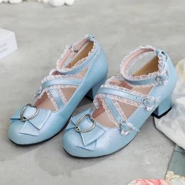 Dress Shoes Sweet Princess Girls Female Kawaii Tea Party Japanese Cute Cosplay Anime Lolita Women Harajuku Feminine Mid Heel