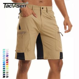 TACVASEN Men Summer Outdoor Shorts Quick Dry Knee Length Hiking Fishing Running Lightweight MultiPockets Workout 240417