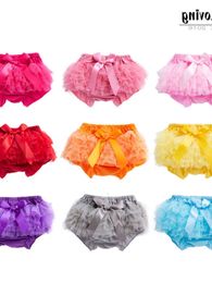 2024 Fashionable Baby Short Skirt with Bow, Solid Colour Soft Mesh PP Pants, New Girls' Double Sided Mesh Shorts s