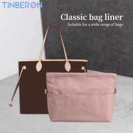 Cases TINBERON Organiser Waterproof Make Up Bags Multipocket Bag Liner Oxford Cloth Bag Insert Organiser Pink Cosmetics Storage Bags