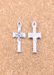 171pcs Antique Silver Bronze Plated cross flower Charms Pendant DIY Necklace Bracelet Bangle Findings 2011mm8435937