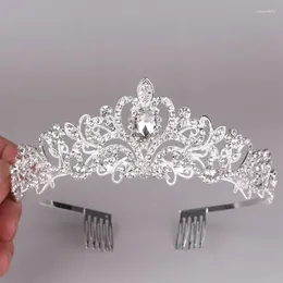 Hair Clips Wedding Crown Crystal Rhinestones Princess With Comb Exquisite Headband For Women Drop Ship