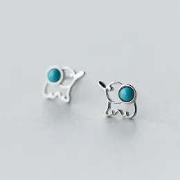 Stud Earrings MloveAcc Solid 925 Sterling Silver Cute Creative Elephant For Women Fine Jewelry Korean Designer