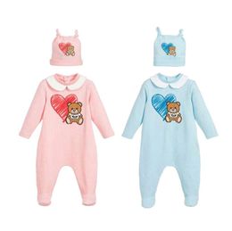 Baby Rompers Boy Girl Kids 12 Years Old Newborn Designer Jumpsuits Long Sleeve Cotton Clothing Bibshat6910512