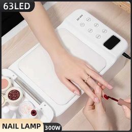 Nail Dryers UV LED Nail Lamp Gel Nail Light For UV Gel Nail Polish 63LED UV Dryer With 5 Timers Professional For Nail Art Home Salon Y240419UMES