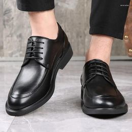 Dress Shoes Leather Men's Spring And Autumn British Style Business Work Summer Board Formal Wear Leisure At Versatile 2
