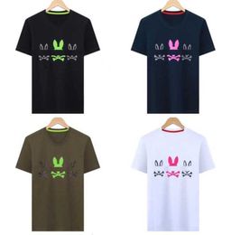 Psychological Bunny Shirt Summer Mens Tshirt Rabbit Print Short Sleeve Couple Tee Cotton Business T-shirt Psyco Tees 3xl Xapn