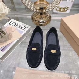 Casual Shoes Boots Women's One Step Douban Spring Round Head Versatile Flat Bottom Lightweight Single Shoe Trend