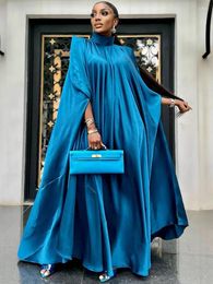 Casual Dresses Elegant Satin For Women Autumn Clothing Robe Longue Mousseline Femme Maxi Long Dress Streetwear Big Swing Vestidos