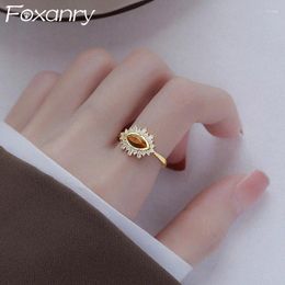 Wedding Rings Sparkling Zircon Ellipse Geometric For Women Girls Simple Trendy Vintage Temperament Engagement Party Jewelry Gift