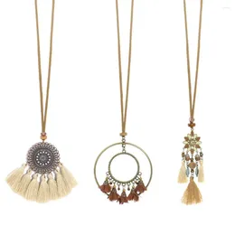 Chains Rope Long Bohemian Style Necklace Alloy Travel Beach Ethnic