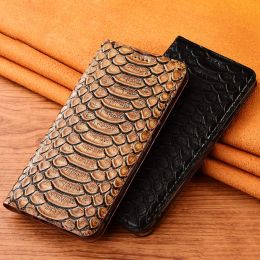 Wallets Snakeskin Veins Cowhide Genuine Leather Case for Samsung Galaxy S7 S8 S9 S10 S20 S21 S22 Fe Plus Lite Ultra Wallet Flip Cover