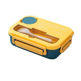 Dinnerware Sets Lunch Box Bento Containers Portable With Chopsticks Fork Spoon Leakproof Container Microwave Oven