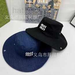 Ball Caps designer Miao Family's Correct Version Embroidered Letter Big Edge Fisherman Hat High Quality Fashion Sunshade Versatile Cowboy 2JOW