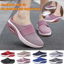 Sandals Vintage antiskid casual womens wedge breathable diabetes slide summer sandals Vintage casual womens platform Vintage shoes Q240419