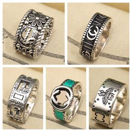 Luksurys pierścień pierścienia pierścienia męskie projektant mody Tytanium stal grawerowany grawerowany wzór projektant Pierścień zaręczynowy pierścionki zaręczynowe dla kobiet
