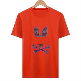 2024 Psyco Bunny Shirts American Designer Skull Rabbit Pattern Cotton Tshirt Tees Men Women Business Casual Short Sleeves Summer T-shirt Qqwd