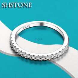 Wedding Rings SHSTONE 1.5mm D Color Small Moissanite Ring s925 Sterling Sliver Platinum Diamond Rings Wedding Cocktail Ring Jewelry for Women 240419
