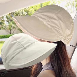 Wide Brim Hats Foldable Sun Hat Drawstring Adjustable Caps For Men Women Beach Summer Quick-drying Fashion Visors Fisherman Cap