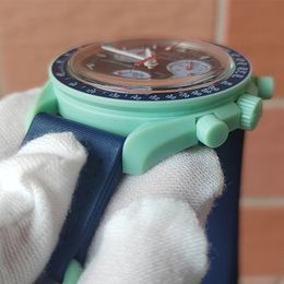 Bioceramic Moonswatch Quarz Chronograph Mission To planet Luxury Watch James Montre de luxe Limited Edition mast310L air king plastics movement watches