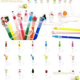 Drinking Sts Fast Dhs Or Fedex 200Pcs Custom Pattern St Toppers Charms Sile Rubber Er Dust Plug Fit For Decorative 8Mm Children Part Otgc0