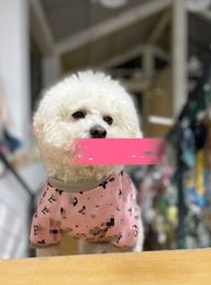 Top Pet Clothes Sweater Spring and Summer New Presbyopic Fashion Brand White Powder Fat Dog Teddy Schnauzer Teddy