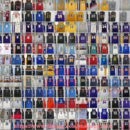 All Teams Retro Basketball Jerseys Michael Iverson 24Bryant Olajuwon Anthon Mutombo Stockton Arroyo Malone Drexler Tatum Garnett Green Paul Abdur Bibby Morant