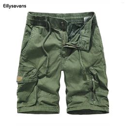 Men's Shorts 2024 Summer Y2k All Match Trousers Solid Colour Streetwear Elegant Fashion Half Pants Multi Pocket Clothing