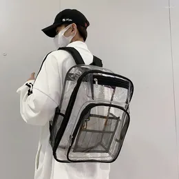 Backpack PVC Clear Men And Women Personality Teen Girls Transparent Big Boy Racksacks Unisex Bag