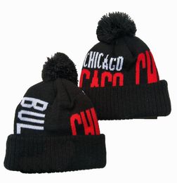 New Basketball Sideline On Field Pom Beanies Premium Embroidered Winter Soft Thick Beanie Teams Cuffed Hat Winter Knit Caps2354334