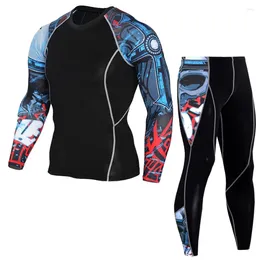Men's Thermal Underwear Long Johns Winter Sets Men Brand Quick Dry Thermo Male Spring Training Cycling Sportswear