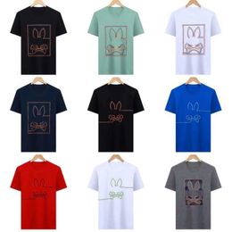 Psychological Bunny Shirts Designer Mens T-shirt Fashion Usa High Street Short Sleeve Psyco Rabbit Clothing Streetwear Oosx