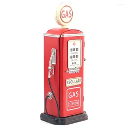 Decorative Figurines Antique Classical Petrol Pump Model Retro Vintage Wrought Metal Crafts For Home Decoration American Old Gas