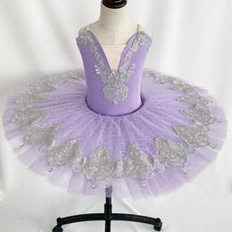 Blue Bird Purplel Professional Ballet Dance Tutu Ruffle Edges Classic Ballet Tutu Dress for Girls Women Performance 240411