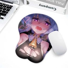 Mouse Pads Wrist Rests 3D sexy mouse pad with wrist strap laptop pad antiskid gel wrist strap mouse pad Y240419