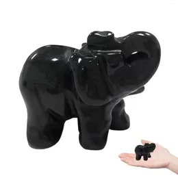 Decorative Figurines Home Decoration Carved Gift Gemstone Healing Crystal Natural Stone Elephant Figurine Office Christmas 1.5inch Statue
