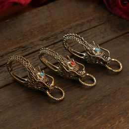 Keychains Vintage Handmade Brass Faucet Red Eye Keychain Creative Car Personalized Spring Lock