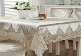 Europe luxury embroidered tablecloth table dining table cover lace table cloth Thick gold velvet retro home fabric chair cover T207376524